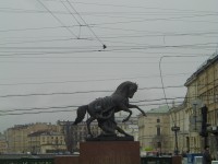P34290001 -  Аничков мост. Композиция укрощения человеком коня
